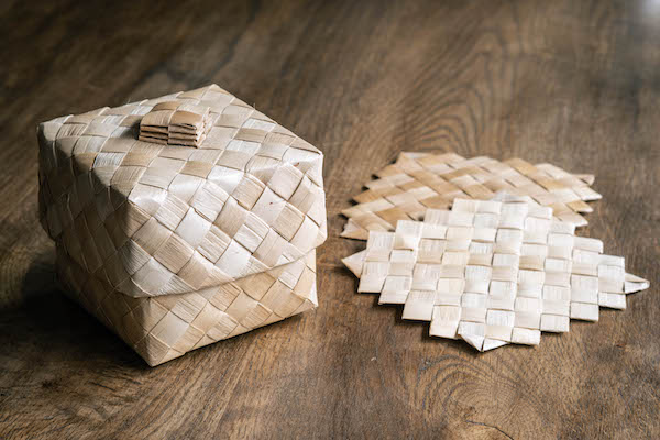 ハワイ島のラウハラ編み